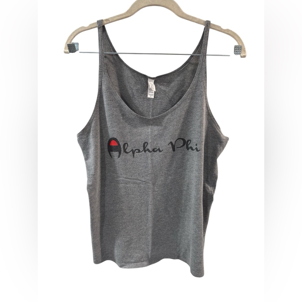 Alpha Phi Charcoal Tank Top